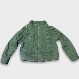 Place Green Zip Up  Jacket
